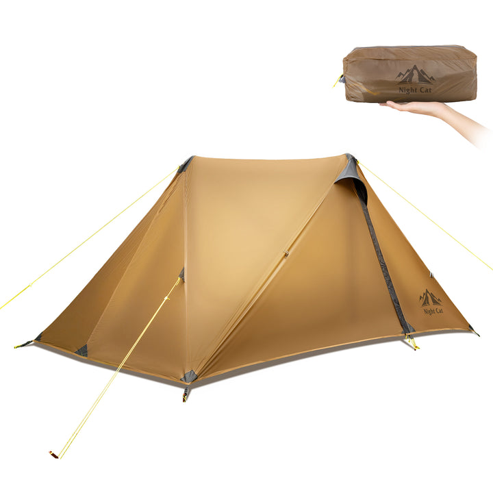 Night Cat 1 Person Ultralight Trekking Pole Tent pitched outdoors