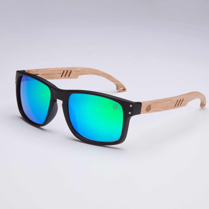 Bells Beach –Union of Surf Mens Polarised Sunglasses with Real Wood Arms