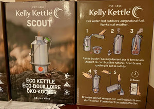 Kelly Kettle 'Scout' 1.2 ltr (Stainless Steel) + Whistle Storm Kettle