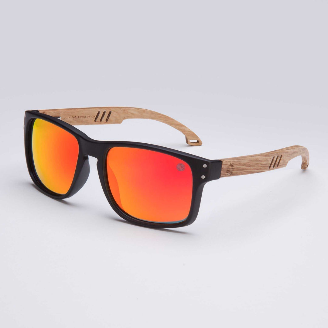 Bells Beach – Mens Polarised Sunglasses with Real Wood Arms