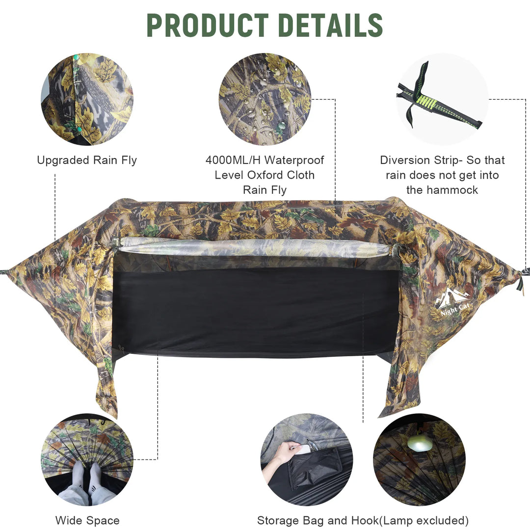 Night Cat Hammock Tent - standard waterproof-bottom hammock tent, HikeWare