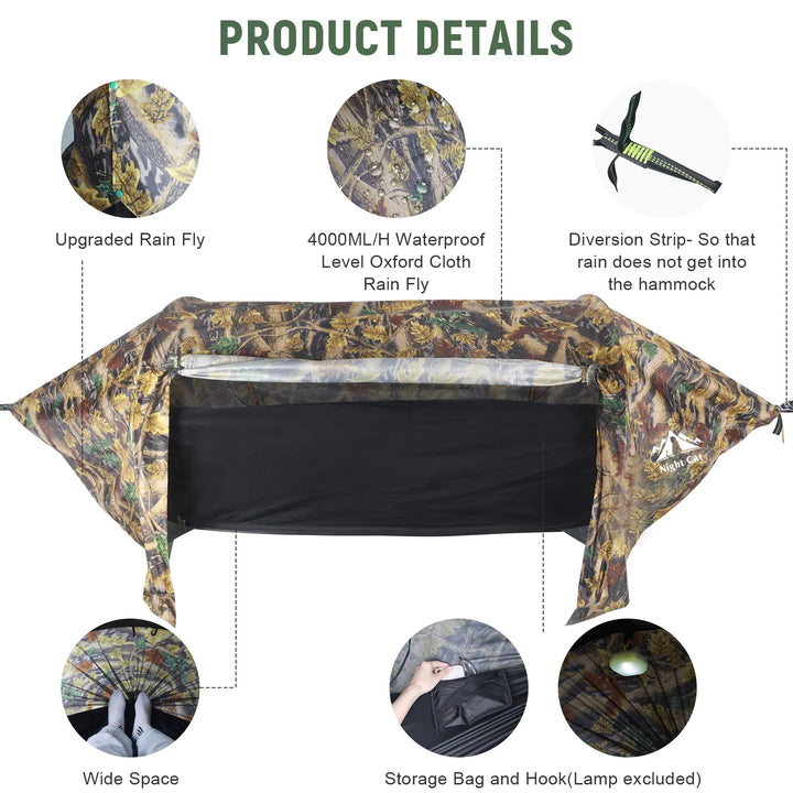 Night Cat Hammock Tent - standard waterproof-bottom hammock tent, HikeWare