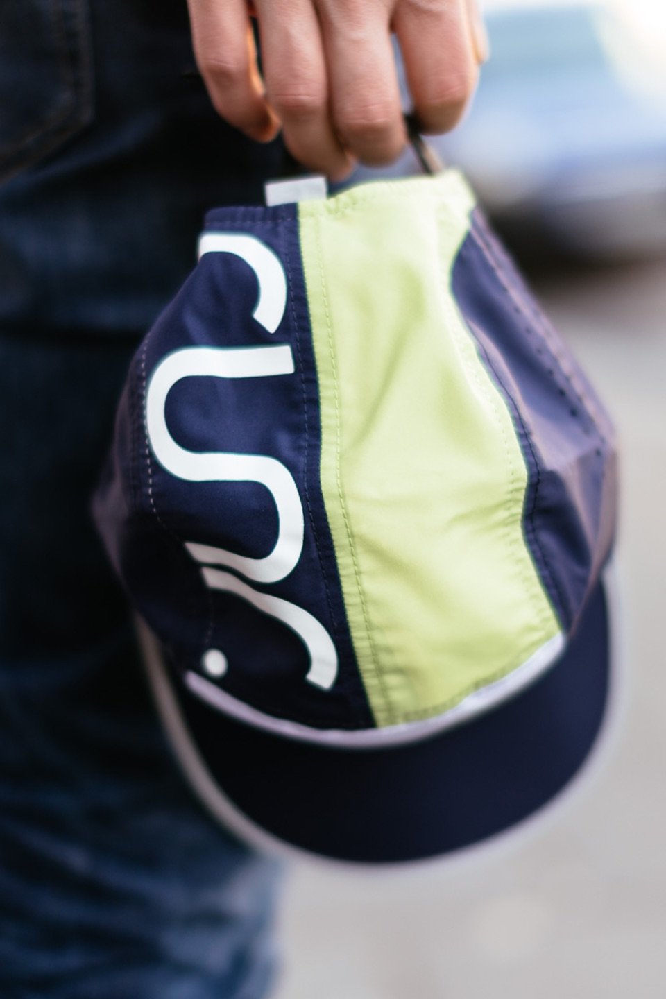 Runr London running hat worn on a run