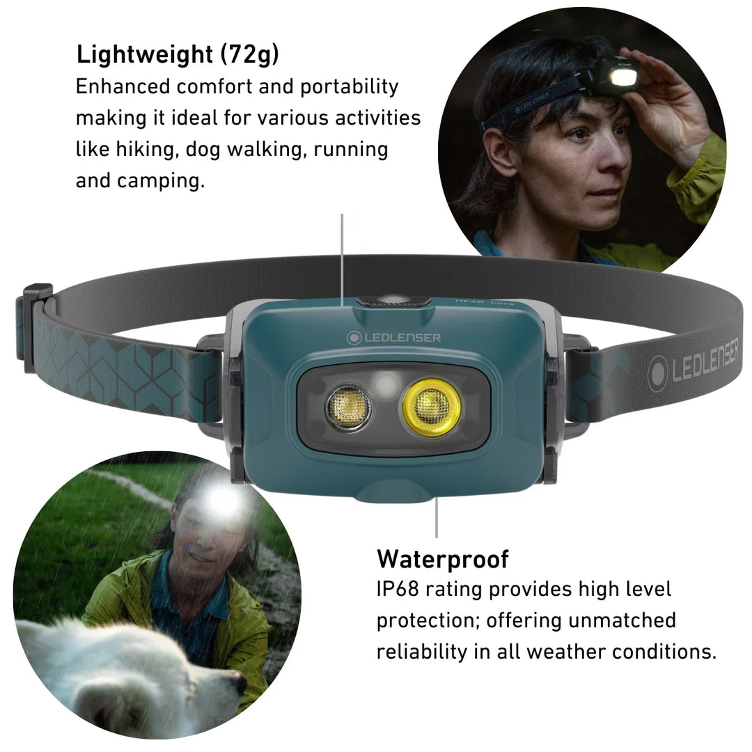 LEDLenser HF4R CORE 500 Lumens Rechargeable Head Torch - Teal