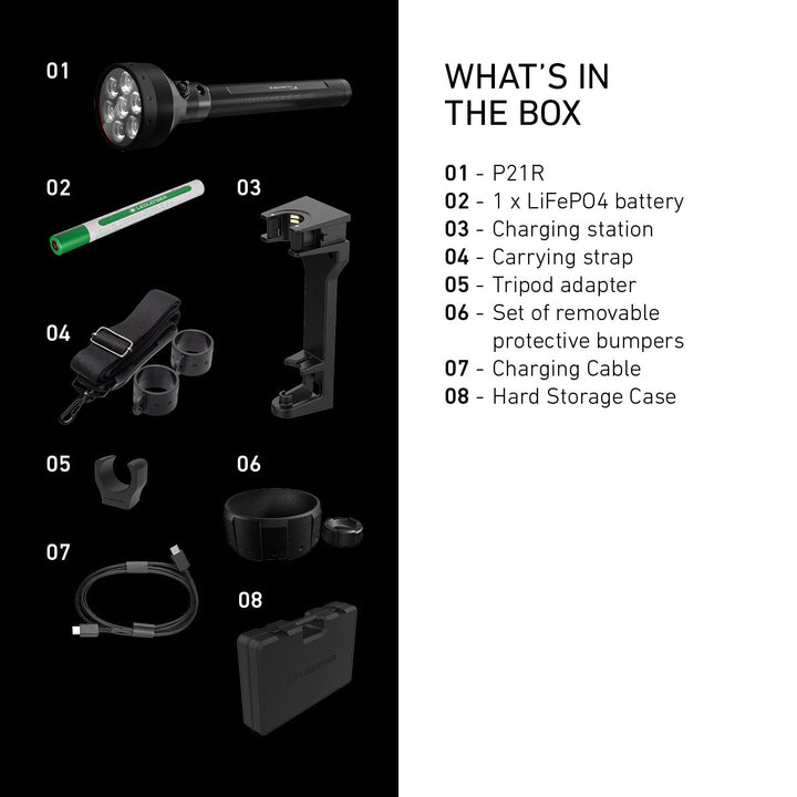 P21R Rechargeable Torch 2025, 12000 Lumens - HikeWare  