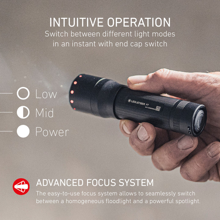 P7 Battery Operated Torch 2025, 650 Lumens - HikeWare  