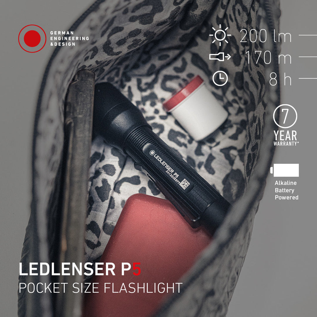 P5 Battery Operated Torch 2025, 200 Lumens - HikeWare  