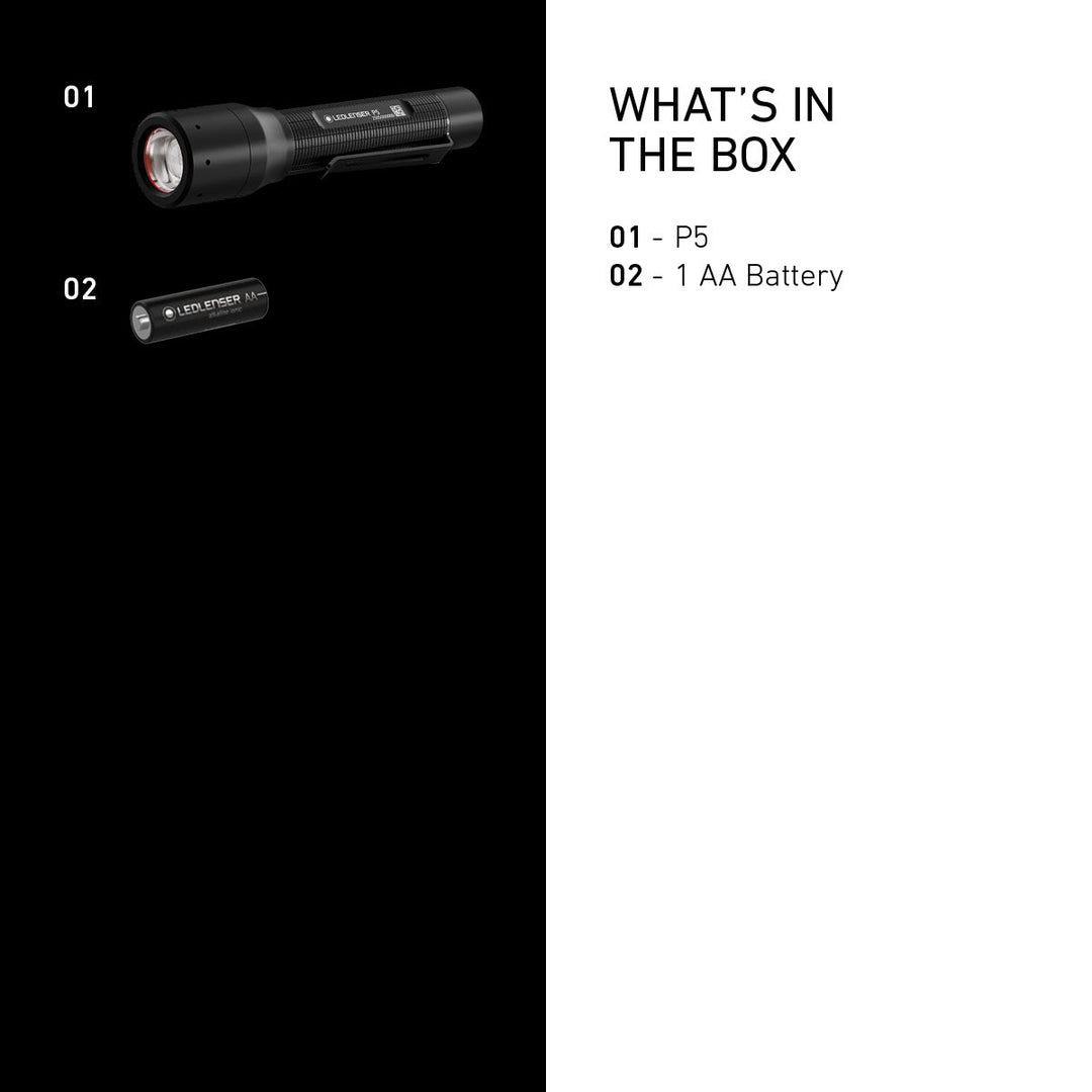 P5 Battery Operated Torch 2025, 200 Lumens - HikeWare  