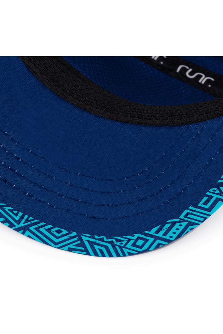 Runr Montevideo running hat - under-peak view