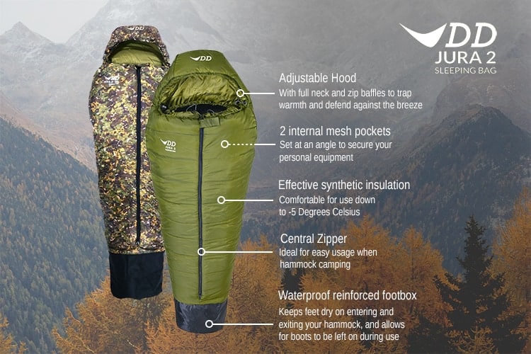 DD Jura 2 Sleeping Bag (Regular) - MC multi camo - HikeWare  