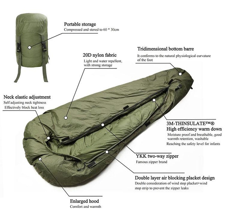 Emerson Blue Label Cold peak Polar sleeping bag  (-15 deg) - HikeWare  