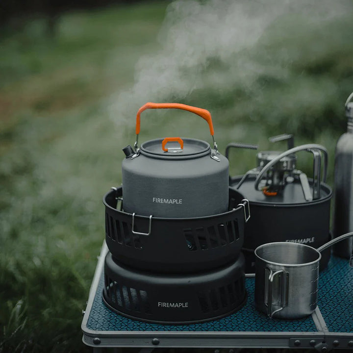 Firemaple Cooking Kit with Pots and Pans With Gas Burner