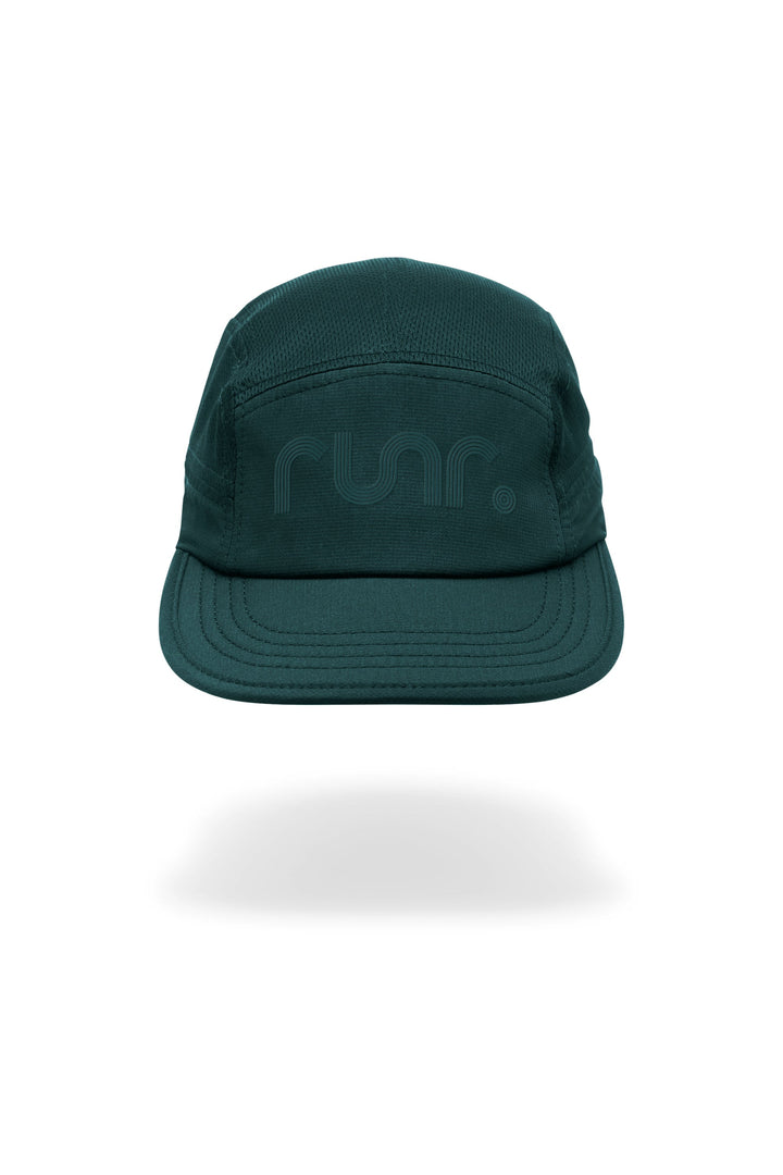 Runr Bruges running hat in green - front view