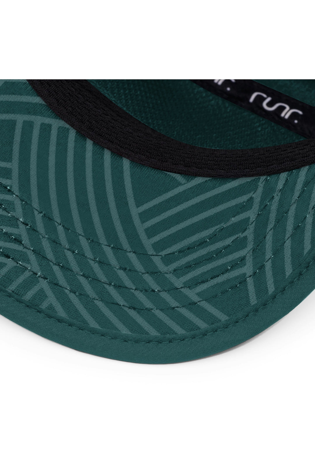 Runr Bruges running hat in green - under-peak view