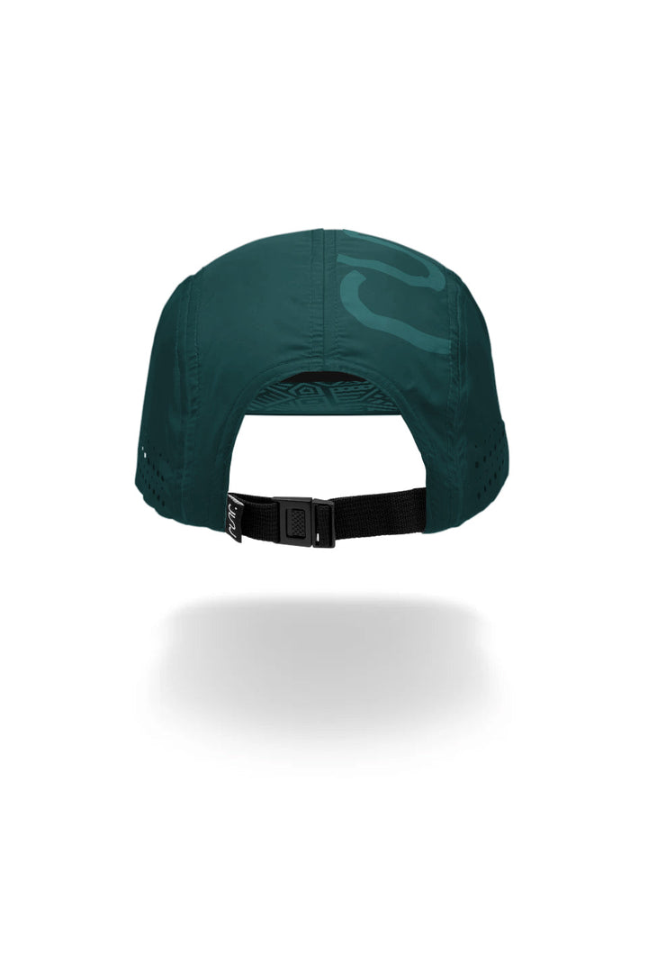 Runr Porto running hat in green - back view