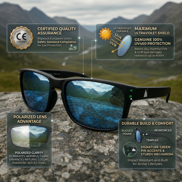 HikeWare UV400 Polarised Sunglasses - HikeWare  HikeWare offers high-quality polarised sunglasses perfect for outdoor adventures. Our polarized sun sunglasses are designed to provide protection and comfort in all conditions. The sunglass gives 100% protection from harmful UVA and UVB rays.