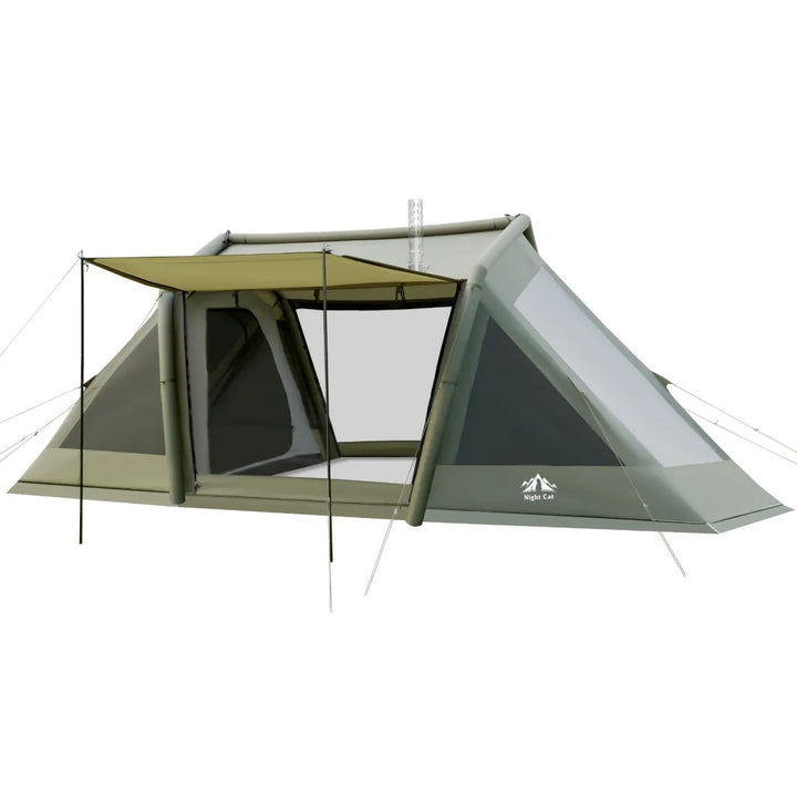 Night Cat 8 Man Inflatable Tent with 2 Bedrooms - HikeWare  