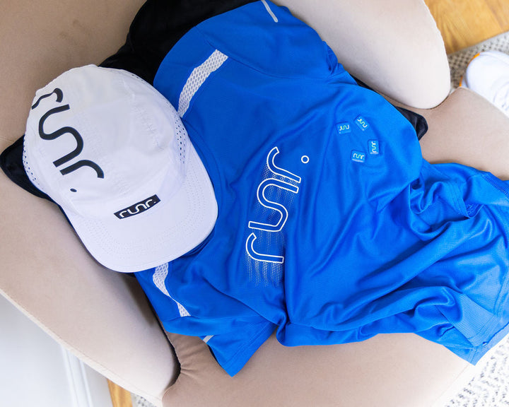 Runr Copenhagen running hat worn outdoors