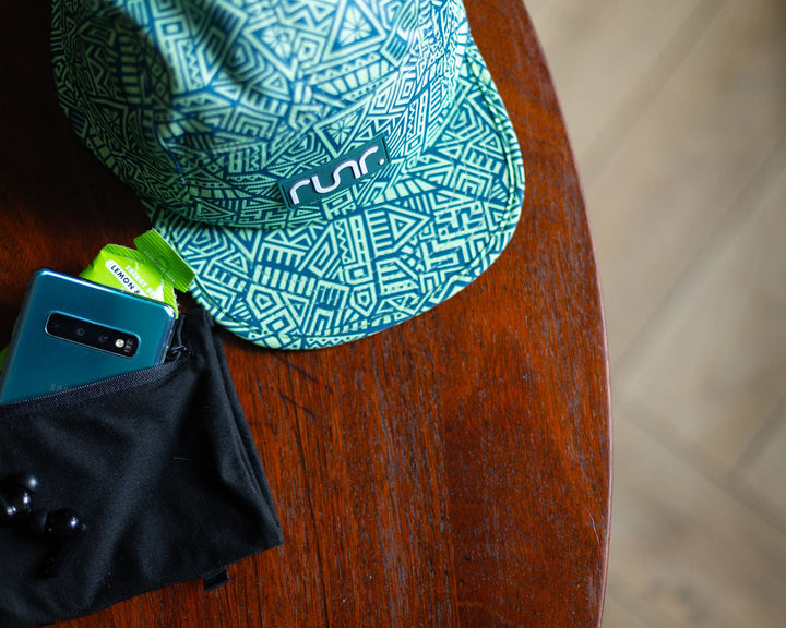 Runr Lima running hat worn outdoors