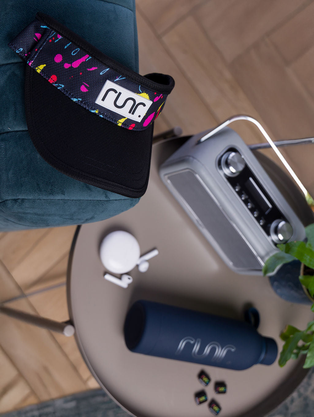Runr Tokyo running visor - side view while running