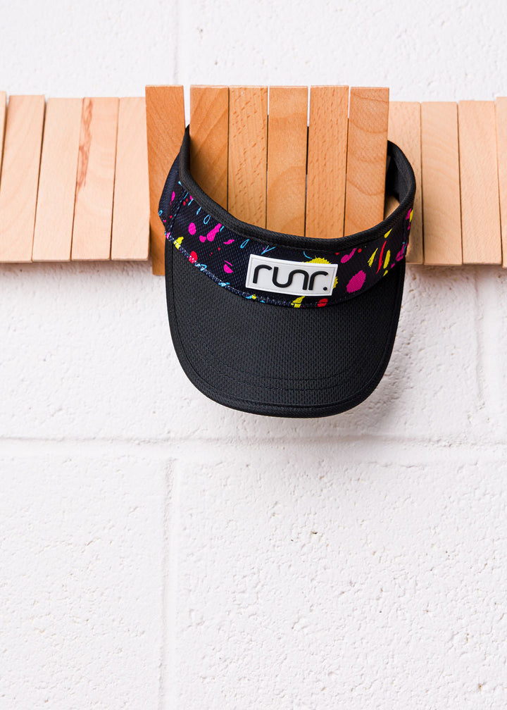 Runr Tokyo running visor worn on a run