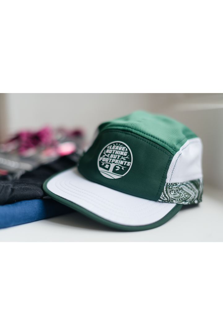 Runr Leave Nothing But Footprints running hat - back view