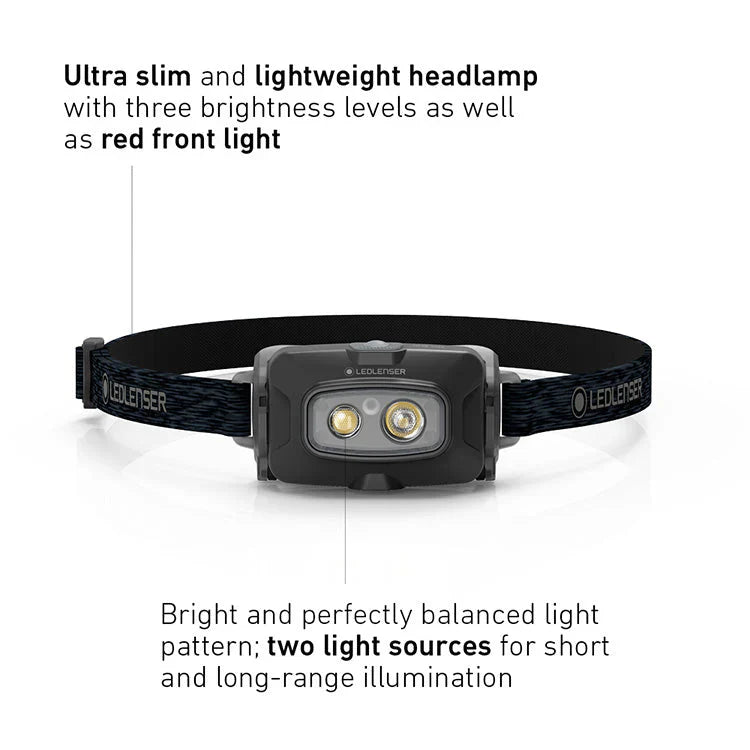LEDLenser HF4R CORE 500 Lumens Rechargeable Head Torch - Black