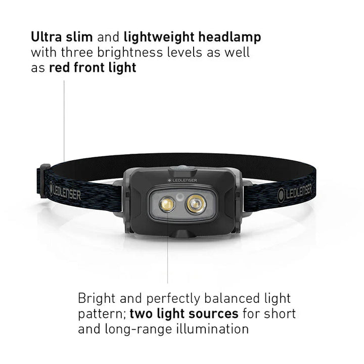 LEDLenser HF4R CORE 500 Lumens Rechargeable Head Torch - Black