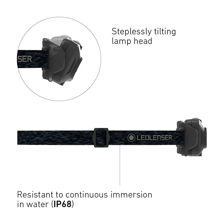 LEDLenser HF4R CORE 500 Lumens Rechargeable Head Torch - Black