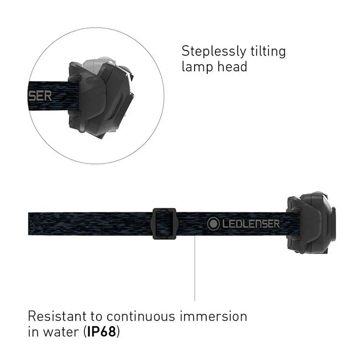 LEDLenser HF4R CORE 500 Lumens Rechargeable Head Torch - Black