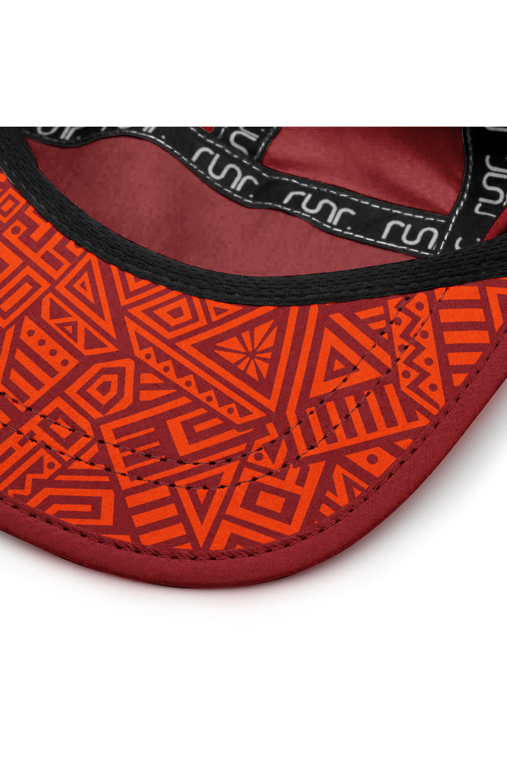 Runr Lisbon running hat - under-peak view