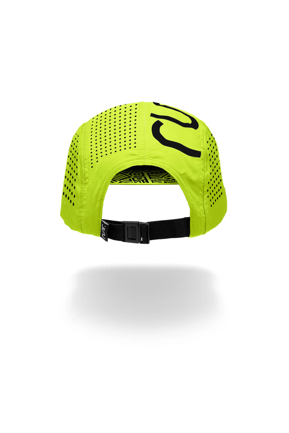 Runr Lumos reflective running hat in electric yellow - back view