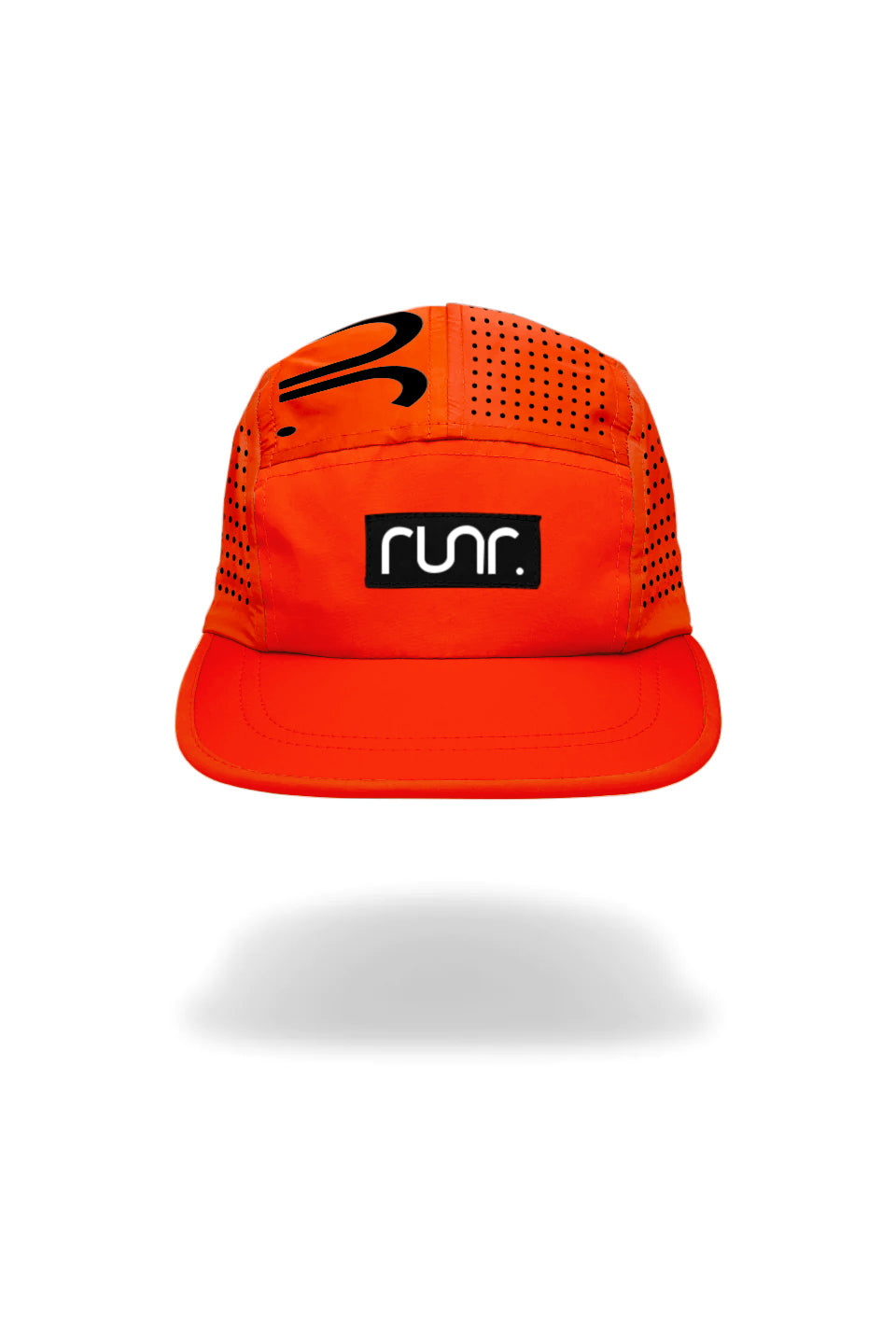 Runr Lumos reflective running hat in midnight orange - front view
