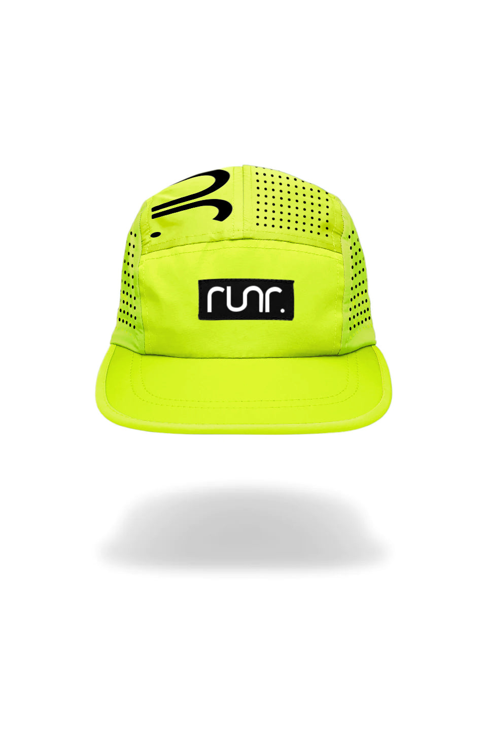Runr Lumos reflective running hat in electric yellow - front view