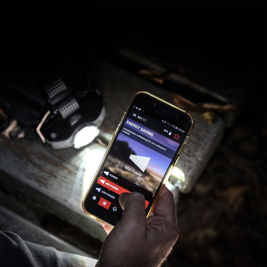 MH11 RGB Rechargeable Head Torch, 1000 Lumens - HikeWare  