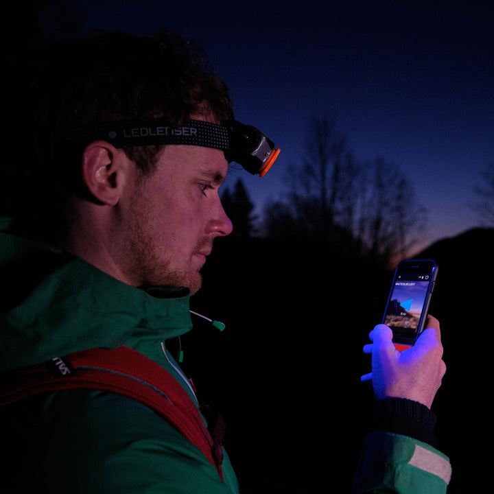 MH11 RGB Rechargeable Head Torch, 1000 Lumens - HikeWare  
