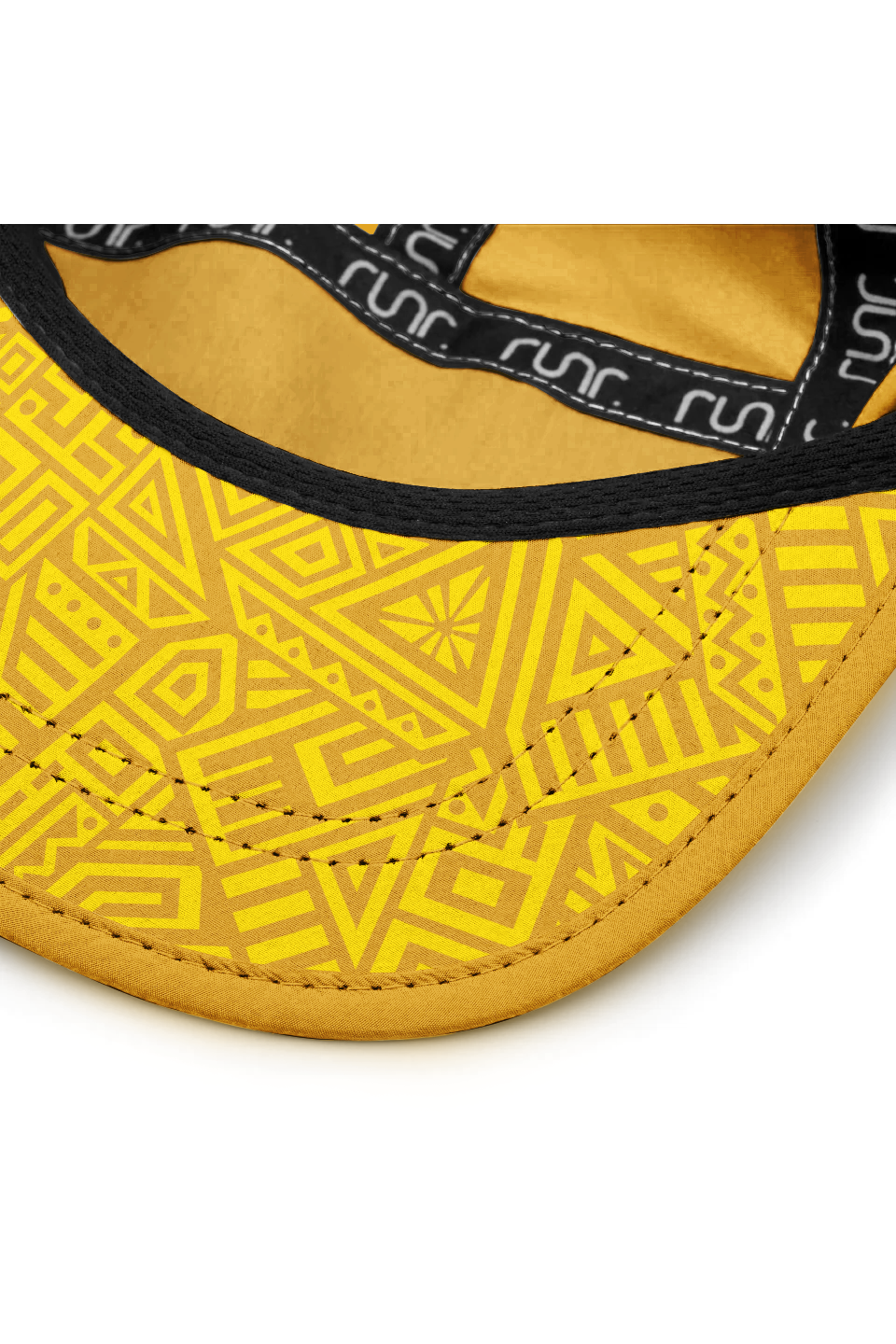 Runr Madrid running hat - under-peak view