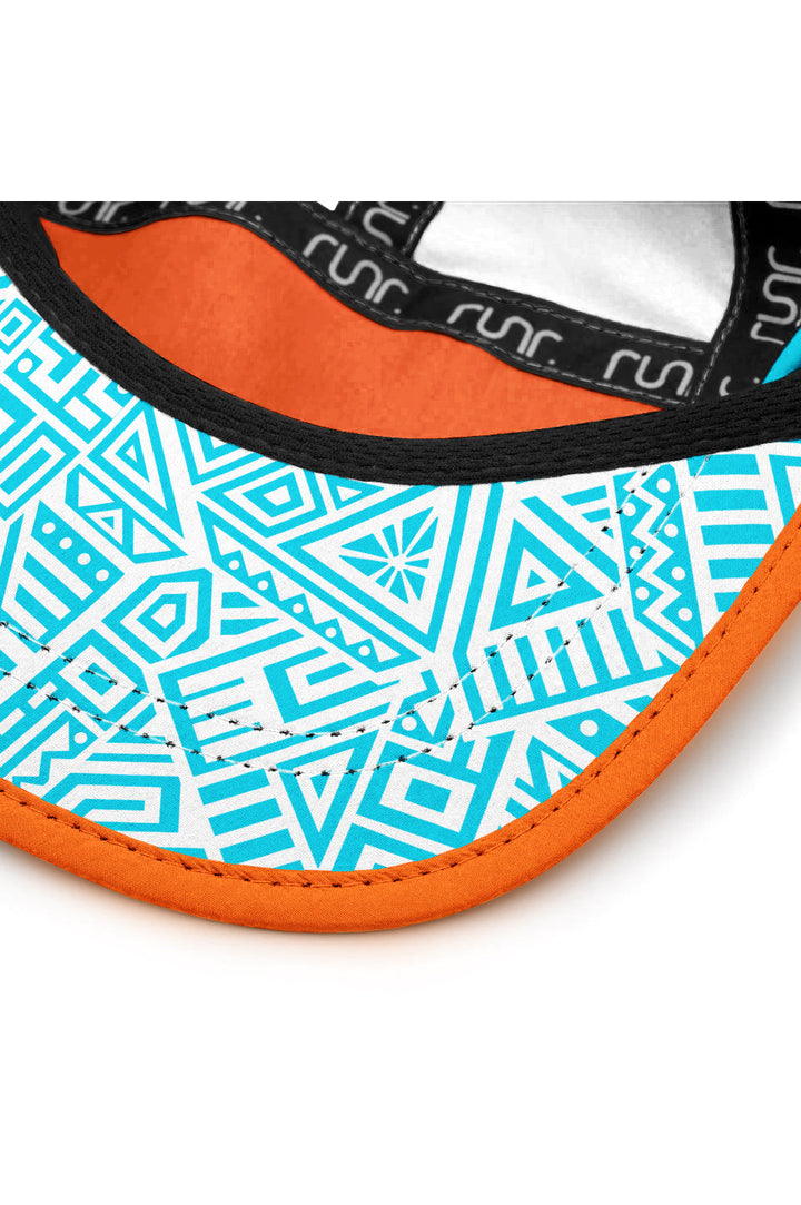 Runr Miami running hat - under-peak view