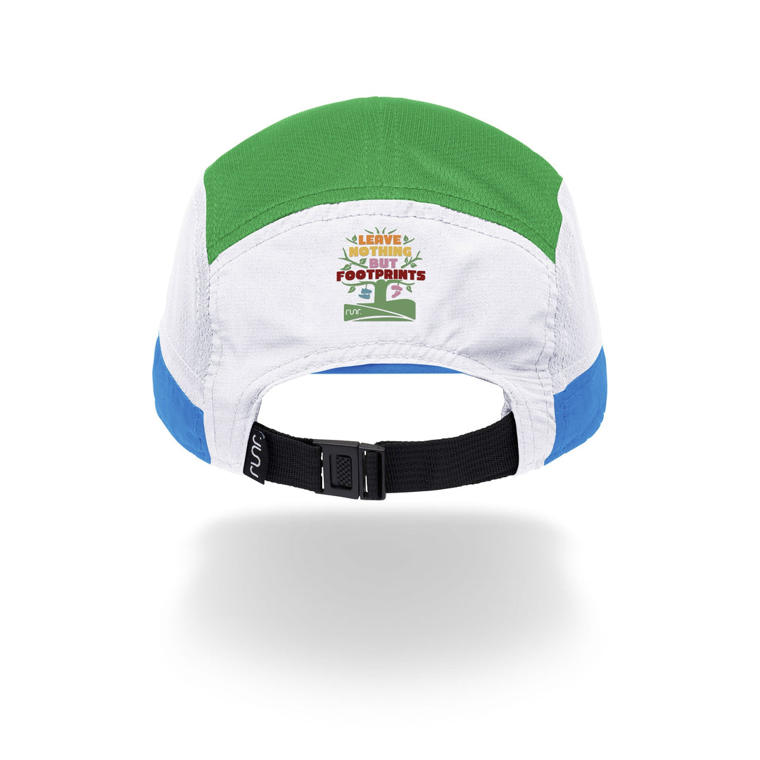 Runr Leave Nothing But Footprints Trails running hat - back view