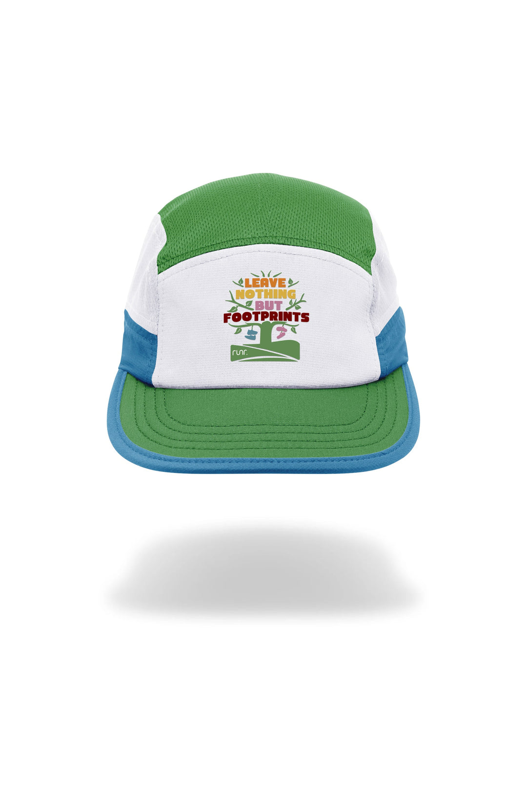 Runr Leave Nothing But Footprints Trails running hat - front view