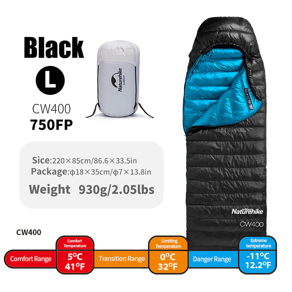 Naturehike Duck Down Sleeping Bag - Various Sizes - HikeWare  