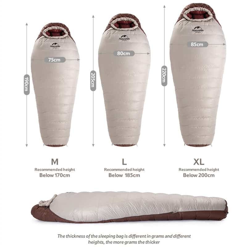 Naturehike Snowbird Mummy duck down winter Sleeping Bag (Various Sizes and Ratings ) - HikeWare  