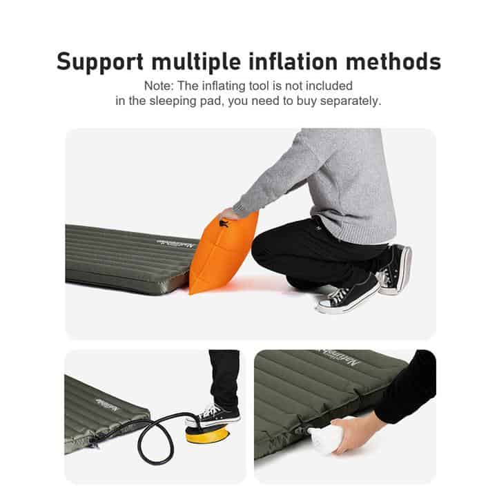 Naturehike Thick TPU Inflatable Sleeping Mat With Pillow (Wide) - HikeWare  
