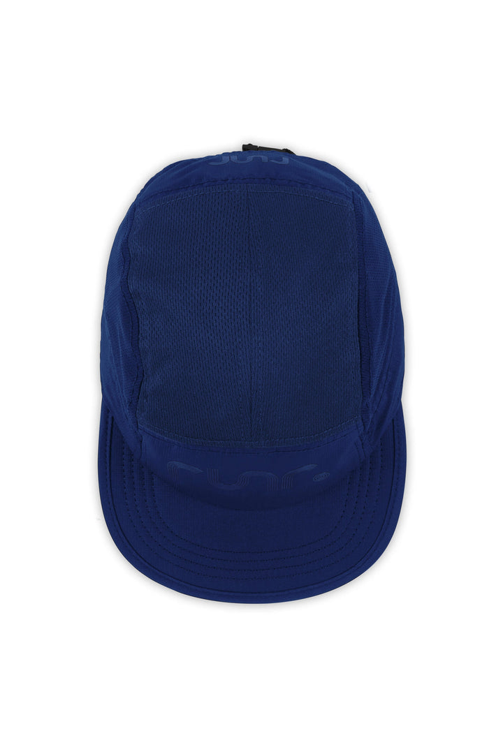 Runr Auckland running hat in navy - top view