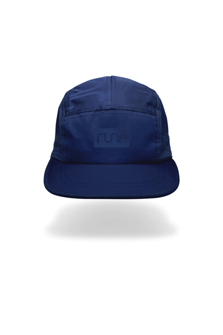 Runr Marseille running hat in navy - front view