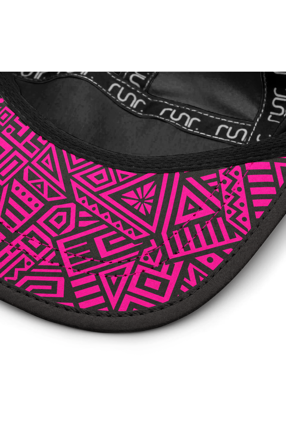 Runr New York running hat - under-peak view