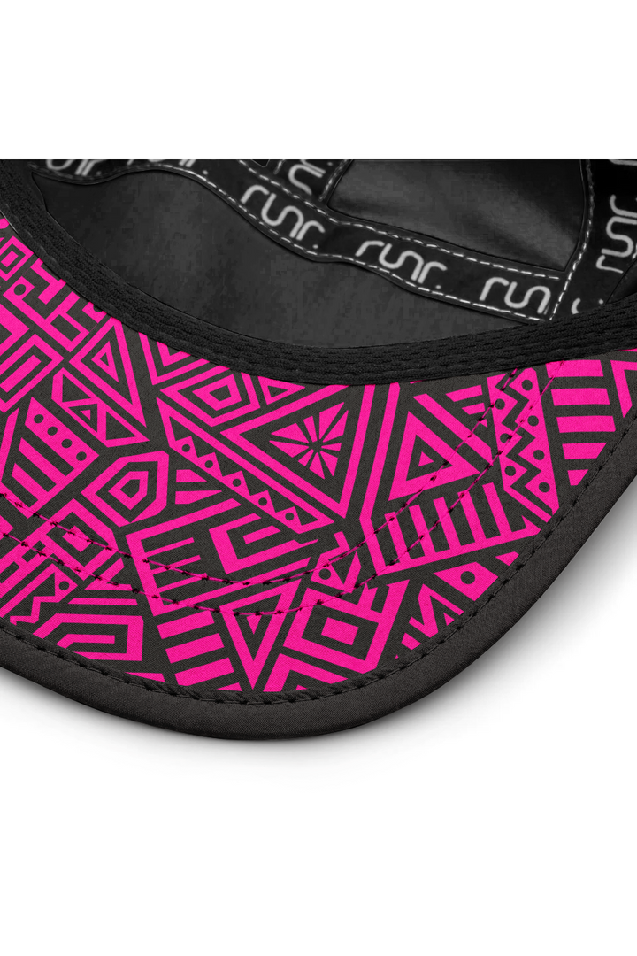 Runr New York running hat - under-peak view