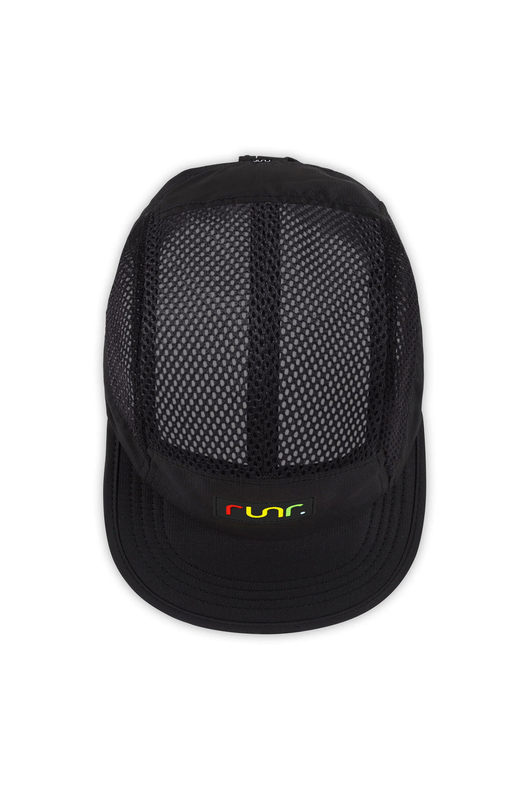 Runr Phoenix Airflow running hat - top view showing mesh