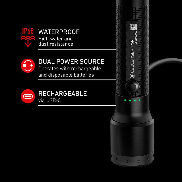 P5R Rechargeable Torch 2025, 750 Lumens - HikeWare  