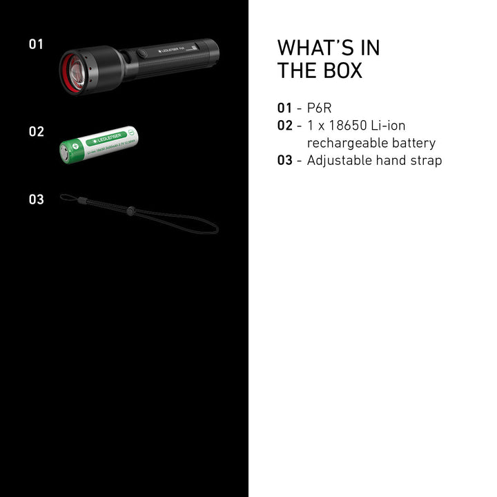 P6R Rechargeable Torch 2025, 1200 Lumens - HikeWare  